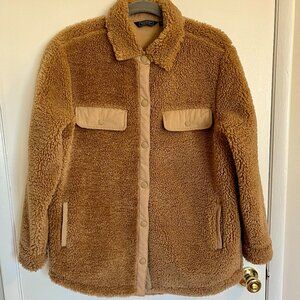 Vineyard Vines Brown Sherpa Jacket Teddy Coat XS